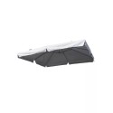 Reservedoek voor tuinparasol 3x3 m dubbele arm met volant Oslo Aanbieding