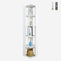 Moderne hoekboekenkast met 5 open vakken 34x34x161 cm Orkney Aanbieding