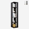 Moderne hoekboekenkast met 5 open vakken 34x34x161 cm Orkney Voorraad