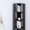 Moderne hoekboekenkast met 5 open vakken 34x34x161 cm Orkney Model