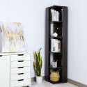 Moderne hoekboekenkast met 5 open vakken 34x34x161 cm Orkney Keuze