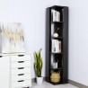 Moderne hoekboekenkast met 5 open vakken 34x34x161 cm Orkney Keuze