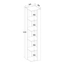 Moderne hoekboekenkast met 5 open vakken 34x34x161 cm Orkney Prijs