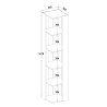Moderne hoekboekenkast met 5 open vakken 34x34x161 cm Orkney Prijs