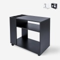 Lage bureaukast met wielen 70x36x60 cm Wick Aanbieding