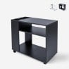 Lage bureaukast met wielen 70x36x60 cm Wick Aanbieding