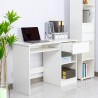 Ruimtebesparend bureau met open vakken en lade 108x48x76,5 cm Elphin Light Korting
