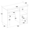 Ruimtebesparend bureau met open vakken en lade 108x48x76,5 cm Elphin Light Catalogus