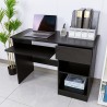 Ruimtebesparend zwart bureau met opklapbaar blad 108x48x76,5 cm Elphin Dark Verkoop