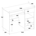 Ruimtebesparend zwart bureau met opklapbaar blad 108x48x76,5 cm Elphin Dark Kortingen