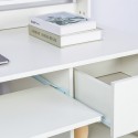 Wit ruimtebesparend bureau met uitschuifbaar blad 105,5x56x90 cm Drums Light Korting