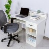 Wit ruimtebesparend bureau met uitschuifbaar blad 105,5x56x90 cm Drums Light Aanbod