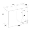 Modern ruimtebesparend bureau met lade 110x45x77 cm Lythes Light Keuze