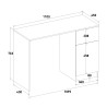 Modern ruimtebesparend bureau met lade 110x45x77 cm Lythes Light Keuze