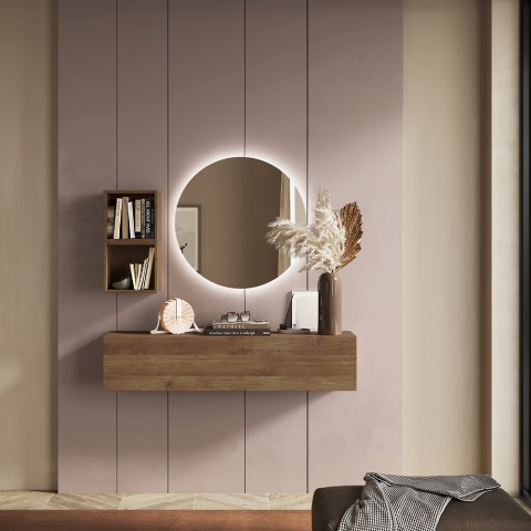 Ingangskast ruimtebesparend zwevend ontwerp van hout met deur Infinity 57 Aanbieding