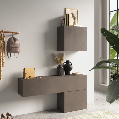 Moderne zwevende halmeubel met deur, diepte 30 cm Infinity 58 Aanbieding