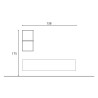 Mobiele zwevende halunit antraciet minimalistisch design met deur Infinity 59 Verkoop