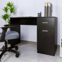 Modern zwarte ruimtebesparend bureau 110x45x76,5 cm Lythes Dark Korting