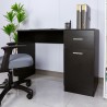Modern zwarte ruimtebesparend bureau 110x45x76,5 cm Lythes Dark Korting