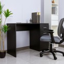 Modern zwarte ruimtebesparend bureau 110x45x76,5 cm Lythes Dark Kortingen