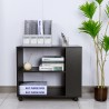 Kast voor op kantoor bureau met wielen 70x35x60 cm Avoch Kortingen