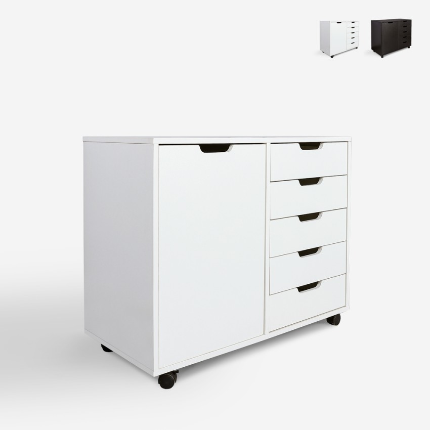 Ladekast voor kantoor met wielen 80x40x66 cm Harris Aanbieding Ladekast voor kantoor met wielen 80x40x66 cm Harris Aanbieding