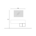 Moderne zwevende haltafel van hout Infinity 55 Korting
