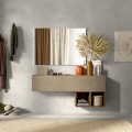 Moderne zwevende haltafel van hout Infinity 55 Aanbieding