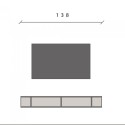 Moderne houten wandplank Infinity 50 voor hal, tv-meubel Verkoop