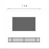Moderne houten wandplank Infinity 50 voor hal, tv-meubel Verkoop