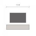 Mobiele TV-meubel zwevend minimalistisch design in hout met deur Infinity 54 Verkoop