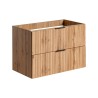 Hangend houten badkamermeubel met laden en wastafel Adel Wood Korting