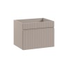 Hangend houten badkamermeubel met beige wastafel en grijze lades Coast 80N Aanbod