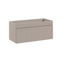 Hangend badkamermeubel 100x46 cm met beige ronde wastafel Coast 100 Aanbod
