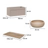 Hangend badkamermeubel 100x46 cm met beige ronde wastafel Coast 100 Catalogus