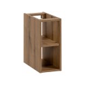 Hangend badkamermeubel, beige wastafel, spiegel en kolomkast Coast 100 SNA Kortingen
