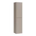 Hangend badkamermeubel, beige wastafel, spiegel en kolomkast Coast 100 SNA Aanbod