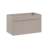 Hangend badkamermeubel, beige wastafel, spiegel en kolomkast Coast 100 SNA Verkoop