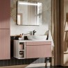 Hangend roze badkamermeubel met witte wasbak 100x45,6x46 cm Lili 100 Verkoop