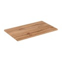 Hangend zwart en houten badkamermeubel met witte wasbak Xilo Aanbod