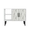 Moderne witte schoenenkast met deuren en open vakken 90x35x70 cm Arizona Model