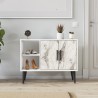 Moderne witte schoenenkast met deuren en open vakken 90x35x70 cm Arizona Kosten