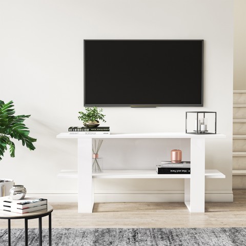 Modern wit tv-meubel of sidetable 120x35x55 cm Cornelia Aanbieding
