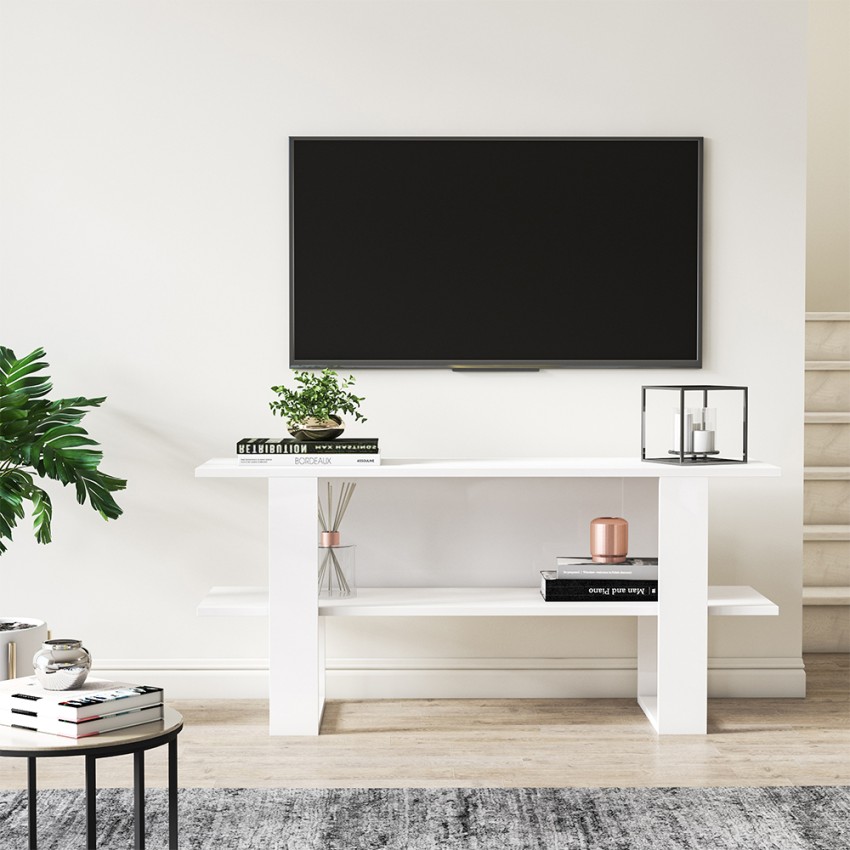 Modern wit tv-meubel of sidetable 120x35x55 cm Cornelia Aanbieding Modern wit tv-meubel of sidetable 120x35x55 cm Cornelia Aanbieding
