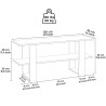 Modern wit tv-meubel of sidetable 120x35x55 cm Cornelia Voorraad