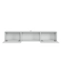 Hangend tv-meubel in moderne minimalistische stijl in zwart en wit hout Elano 