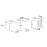 Hangend wit of houten tv-meubel in modern design 150x32x28 cm Leo 