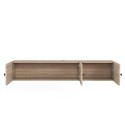 Hangend wit of houten tv-meubel in modern design 150x32x28 cm Leo Model