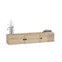 Hangend wit of houten tv-meubel in modern design 150x32x28 cm Leo Catalogus