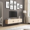 Hangend wit of houten tv-meubel in modern design 150x32x28 cm Leo Aanbod